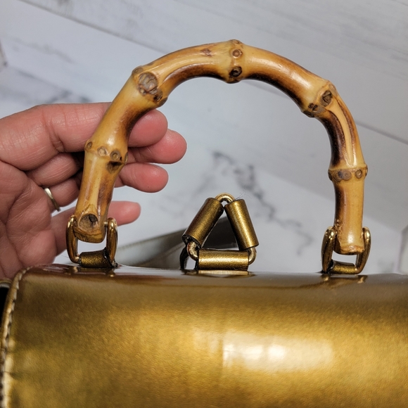 Vintage Gucci Backpack Bamboo Gold - Picture 10 of 13